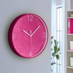 Leitz Wow Clock 29cm vgur - analog vgur i pink