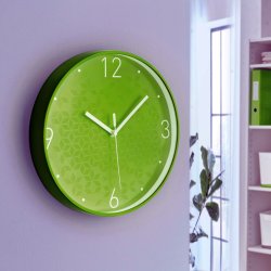 Leitz Wow Clock 29cm vgur - analog vgur i grn