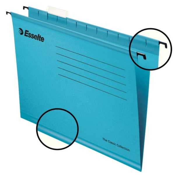 Esselte A4 - Pendaflex Hngemappe - forstrket - 412x240mm - bl - 25 stk.