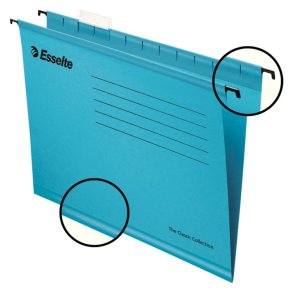 Esselte A4 - Pendaflex Folio Hngemappe - forstrket - 412x240mm - bl - 25 stk.