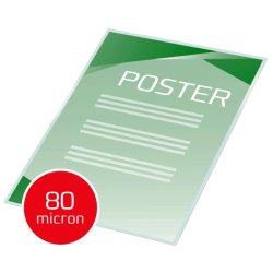 GBC A2 Lamineringslommer - 80 my skinnende - egnet til varmlaminering - 100 stk.
