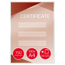 GBC A4 Lamineringslommer - 150 my skinnede UV sikker - Egnet til varmlaminering - 100 stk.