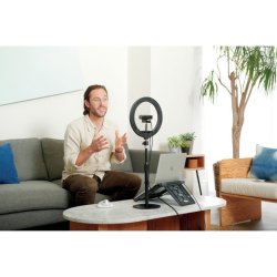 Kensington bordstativ med teleskop til videokonferencer, mik., webcams og belysning