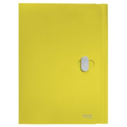 Leitz A4 3-klap mappe - plastls - 80% recycled plast - gul