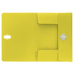 Leitz A4 3-klap mappe - plastls - 80% recycled plast - gul