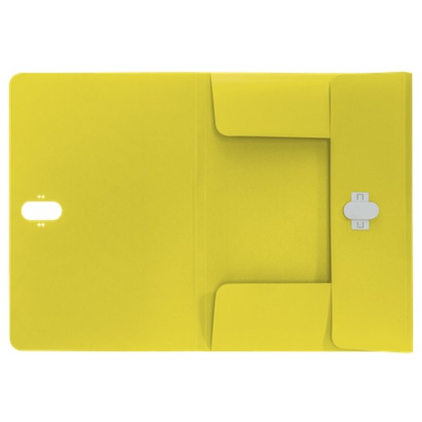 Leitz A4 3-klap mappe - plastls - 80% recycled plast - gul