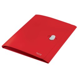 Leitz A4 3-klap mappe - plastls - 80% recycled plast - rd