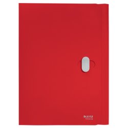 Leitz A4 3-klap mappe - plastls - 80% recycled plast - rd
