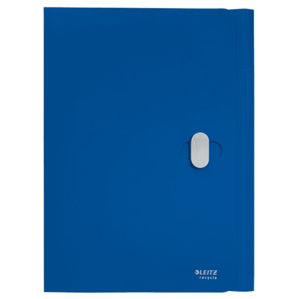 Leitz A4 3-klap mappe - plastls - 80% recycled plast - bl