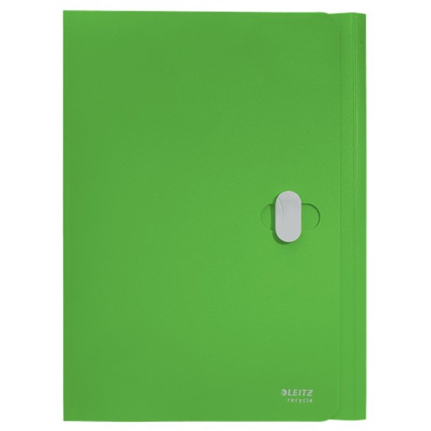 Leitz A4 3-klap mappe - plastls - 80% recycled plast - grn