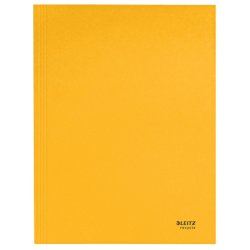 Leitz A4 3-klap mappe - 430 gram - 100% recycled karton - gul
