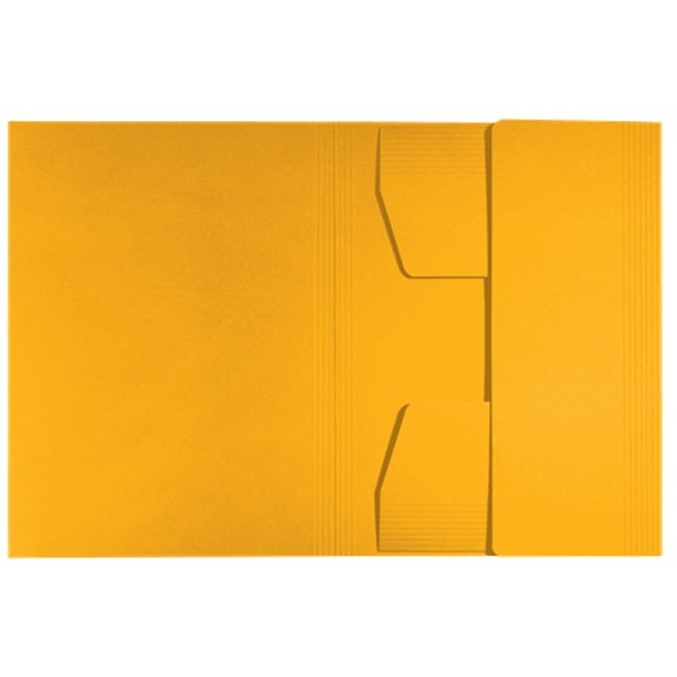 Leitz A4 3-klap mappe - 430 gram - 100% recycled karton - gul