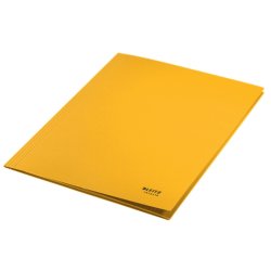 Leitz A4 3-klap mappe - 430 gram - 100% recycled karton - gul