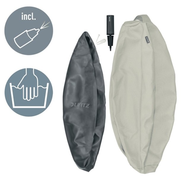 Leitz lys gr Balancebold - 55 cm - Aktiv siddebold med Anti-rul-vk funktion