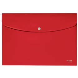 Leitz A4 dokumentmappe i rd - mappe af 80% recycled plast