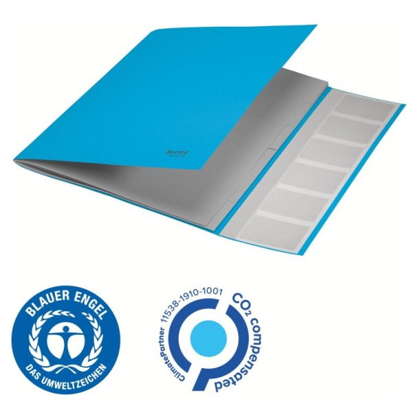 Leitz A4 Sorteringsmappe i bl - 6-delt - mappe i 100% recycled karton