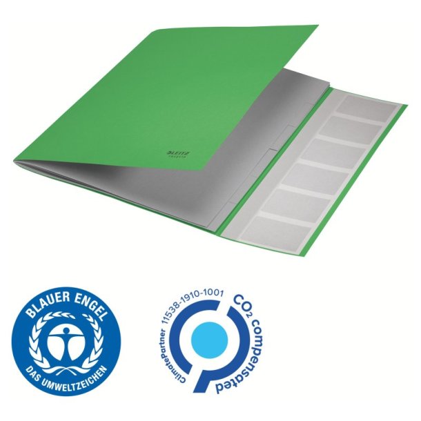 Leitz A4 Sorteringsmappe i grn - 6-delt - mappe i 100% recycled karton