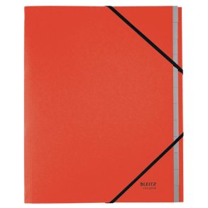 Leitz A4 Sorteringsmappe i r�d - 12-delt - mappe i 100% recycled karton