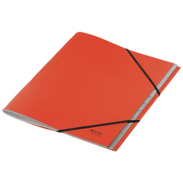 Leitz A4 Sorteringsmappe i rd - 12-delt - mappe i 100% recycled karton
