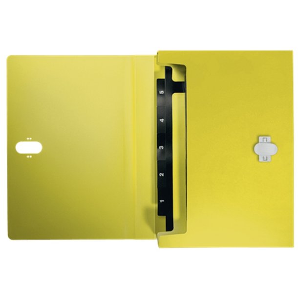 Leitz A4 projektmappe i gul - mappe af 80% recycled plast