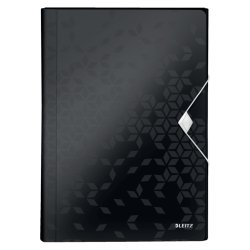 Leitz A4 projektmappe i sort - WOW mappe PP plast