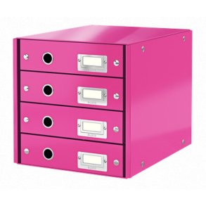 Leitz Skuffekabinet A4 - 4 skuffer - Click&Store WOW Pink