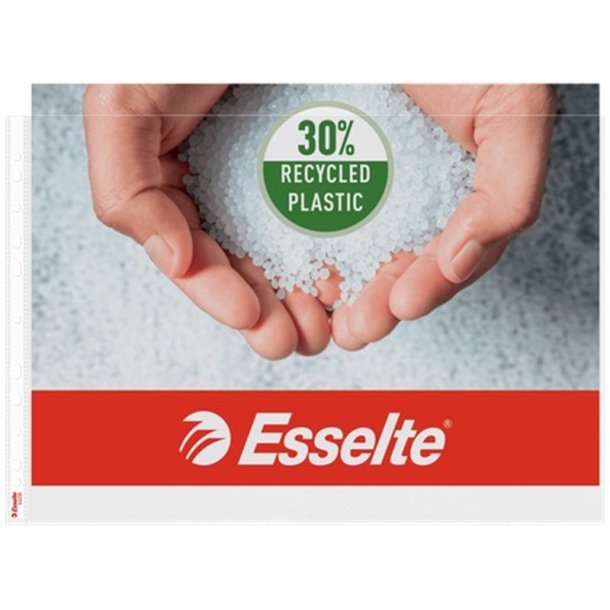 Esselte A3 plastlommer Liggende<br>85my prget Chartek<br>Pakke med 50 stk. 30% recycled