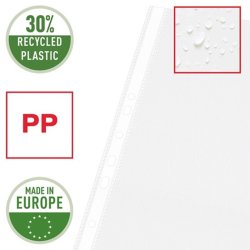 Esselte plastlommer A3 - 85my - 30% recycled - 50 stk. stende
