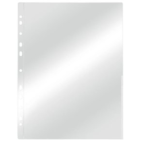 Esselte plastlommer A4 - 105my - glasklar - hvid kant - 100 stk.