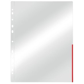 Esselte plastlommer A4 - 105my - glasklar - rd kant - 100 stk.