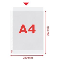 Esselte plastlommer - A4 - 85my - 30% Recycled - 100 stk.
