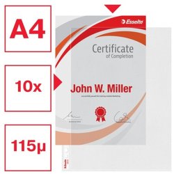 Esselte plastlommer A4 - 115my - 30% recycled - 30 stk.