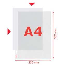 Esselte plastlommer A4 - 115my - 30% recycled - 30 stk.
