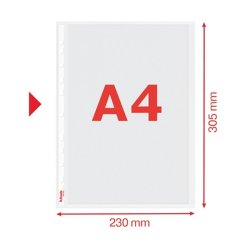 Esselte plastlommer A4 - 85my - 30% recycled - 100 stk.