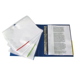 Esselte plastlommer A4 - 105my - glasklar - hvid kant - 100 stk.