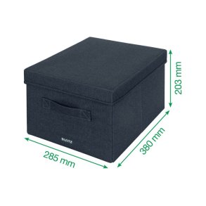 Leitz Opbevaringsboks i stof - 57% genanvendt - gr - mellem - 2 stk.