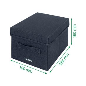 Leitz Opbevaringsboks i stof - 57% genanvendt - gr - Lille - 2 stk.