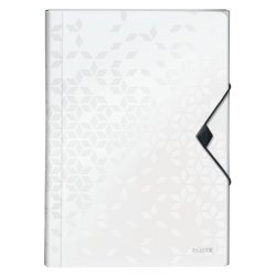 Leitz A4 projektmappe i hvid - WOW mappe PP plast