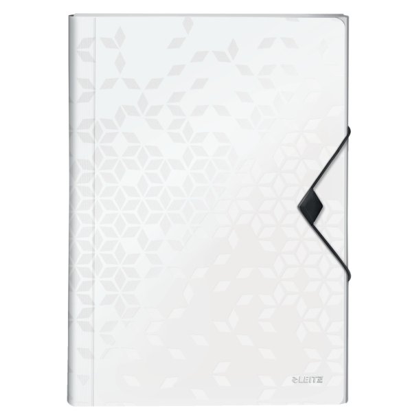 Leitz A4 projektmappe i hvid - WOW mappe PP plast