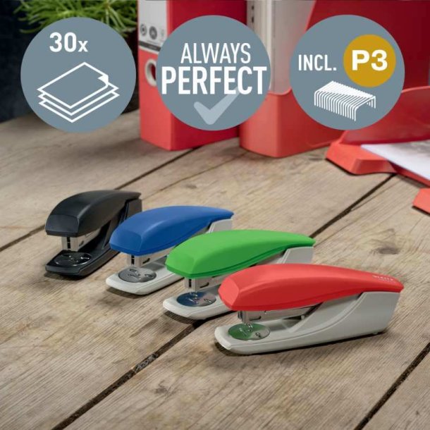 Leitz NeXXt hftemaskine i bl - til 30 ark - af 94% Recycled plast