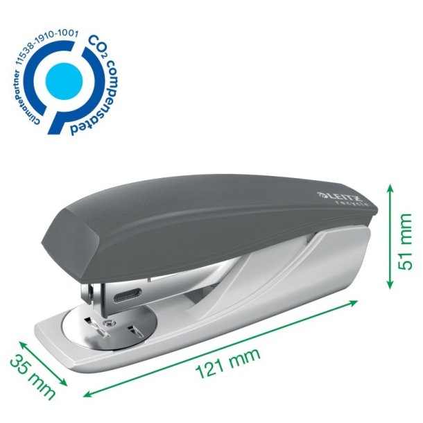 Leitz NeXXt hftemaskine i sort - til 25 ark - af 96% Recycled plast