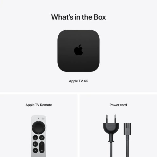 Apple TV(Wi-Fi) - 3. generation - AV-afspiller - 64GB/-UHD (2160p)