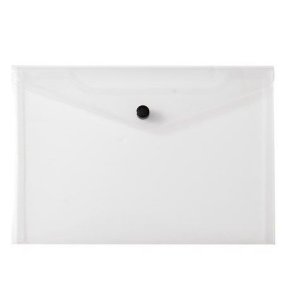 Arda Kuvertmappe - A4 - PP - Transparent - knaplukning