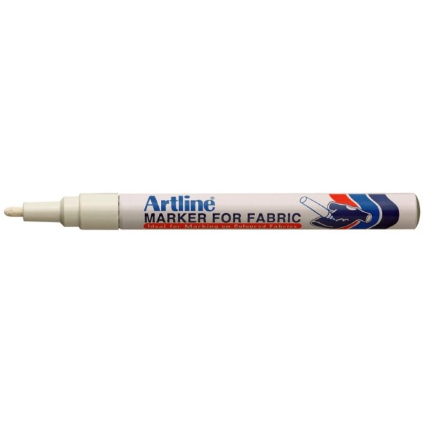 Artline permanent tekstil marker EKC-1 - rund fiber Spids - 1,2 mm - hvid