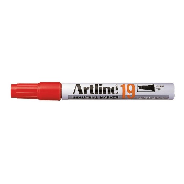 Artline permanent industri Marker 19 - skr chisel Spids - 2,0-5,0 mm - rd