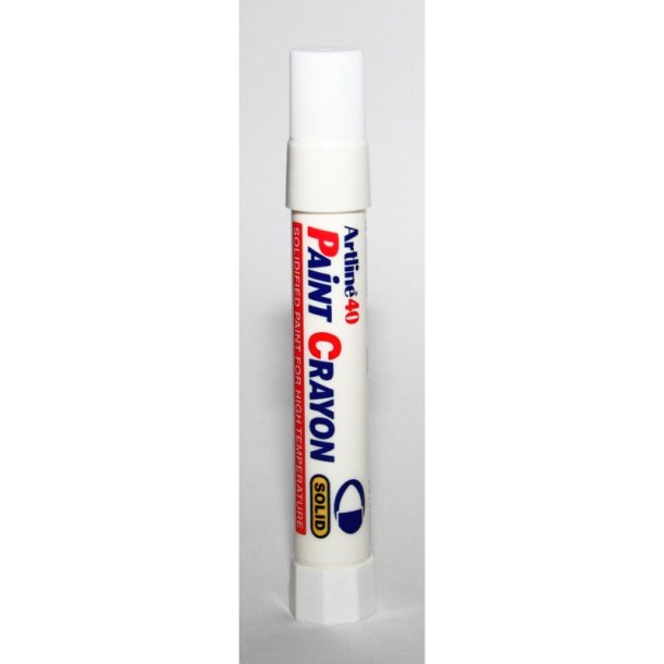 Artline permanent Paint marker Crayon 40 - Hjtemperatur bestandig - rund kridt Spids - hvid