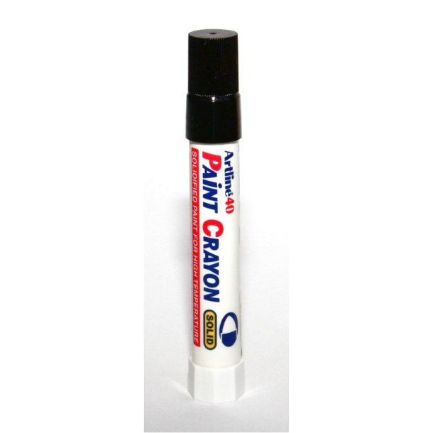 Artline permanent Paint marker Crayon 40 - Hjtemperatur bestandig - rund kridt Spids - sort