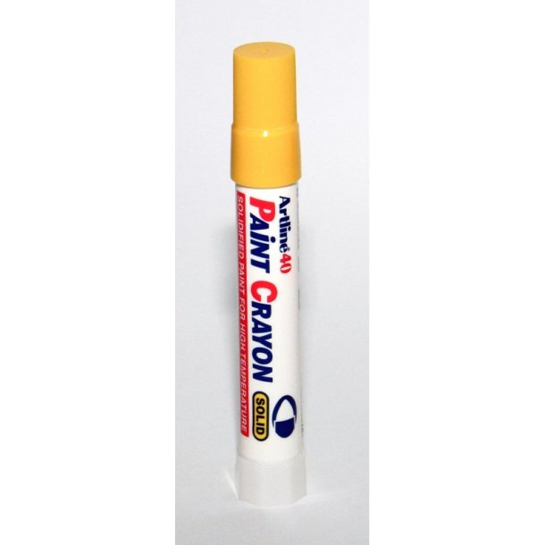 Artline permanent Paint marker Crayon 40 - Hjtemperatur bestandig - rund kridt Spids - gul