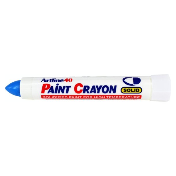 Artline permanent Paint marker Crayon 40 - Hjtemperatur bestandig - rund kridt Spids - bl