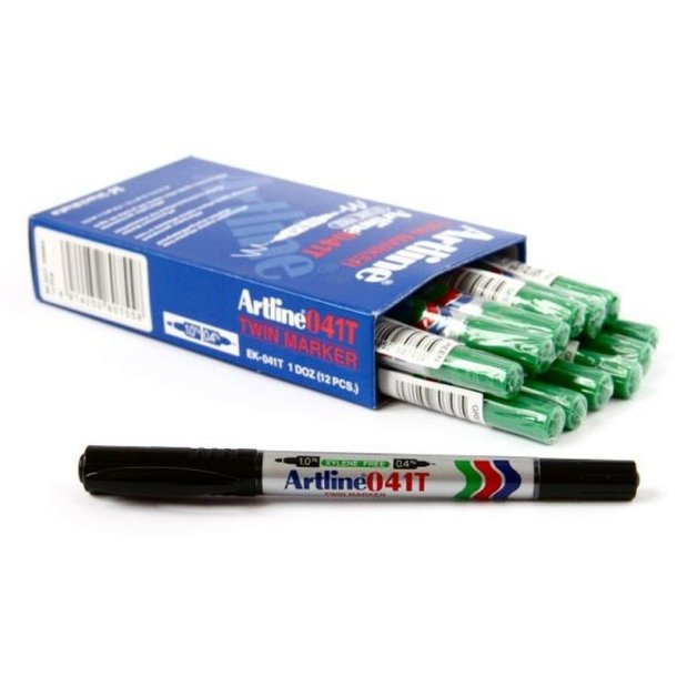 Artline permanent marker 041T - rund Spids - 2-i-1 - 0,4 + 1,0 mm - 2-i-1 - grn